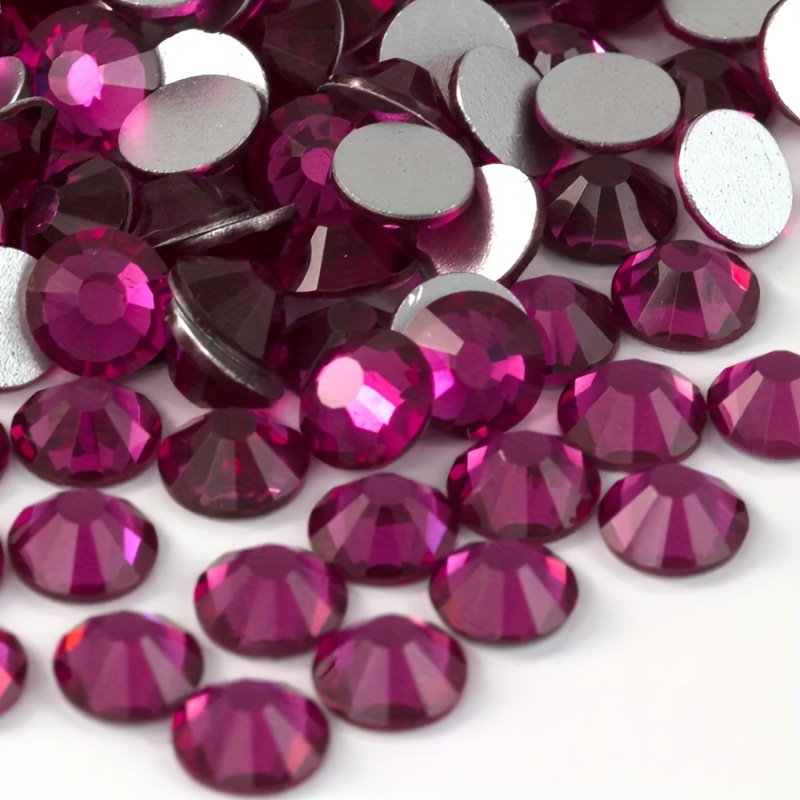 Nail Art Fuchsia - 1440 SZT. SS4-SS40 Fioletowo-Czerwone Fuksjowe Ozdoby