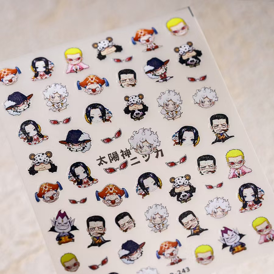 Nail Art Zoro One Piece - 1 SZT. Nowe naklejki na paznokcie