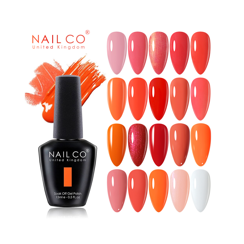 Nail Art Orange - NAILCO 15ml Pomarańczowy Czerwony Różowy Seria