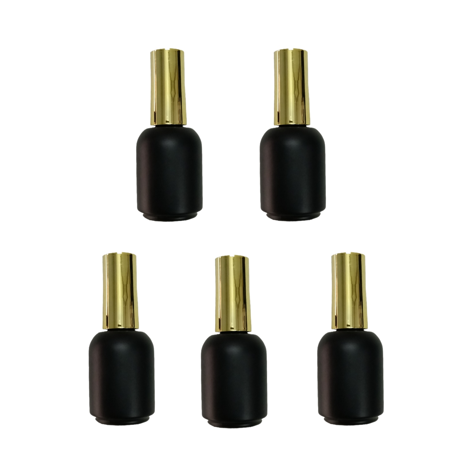 Nail Fan Brush - 20ML 5 sztuk Puste czarne szklane