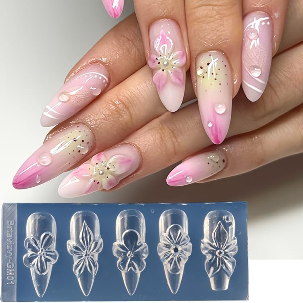 Nail Art Vintage - Silikonowe formy 3D do zdobienia paznokci