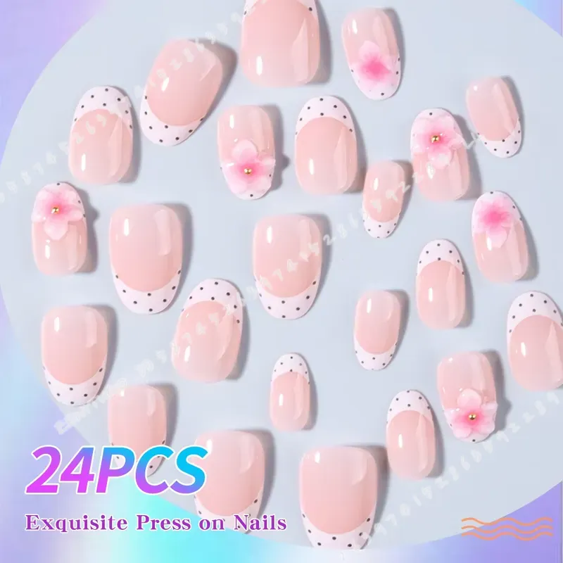 24 szt. krótkich owalnych pazn – Nail Art Oval recenzja i cena