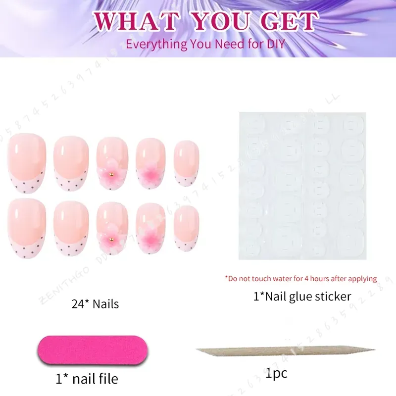 24 szt. krótkich owalnych pazn – Nail Art Oval recenzja i cena