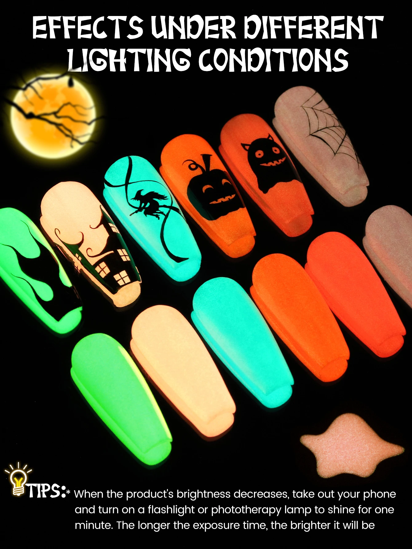 YOKEFELLOW Glow in the Dark Ge – Nail Art Orange recenzja i cena
