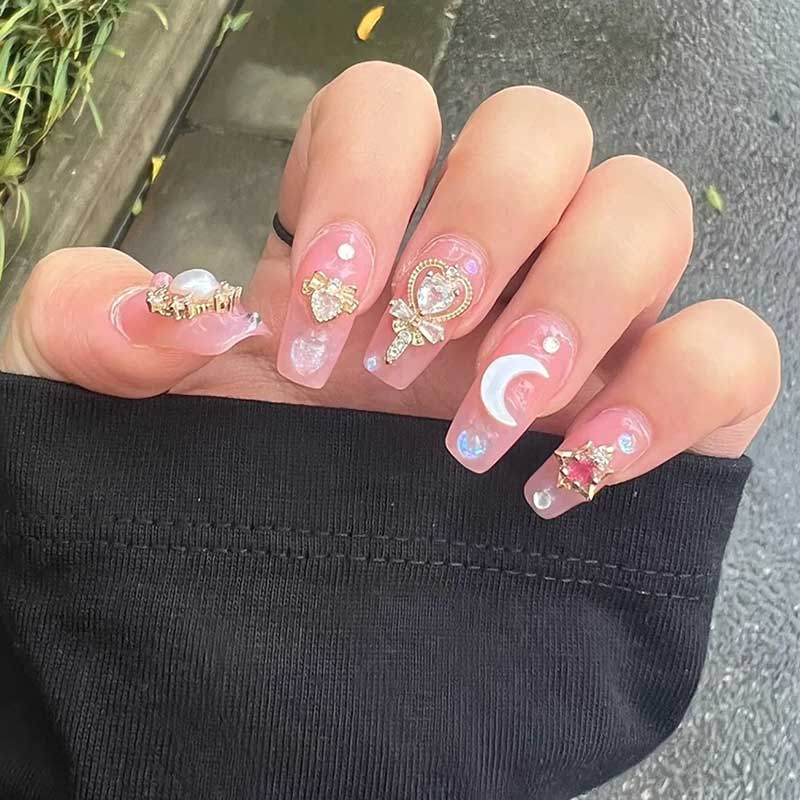 24 sztuki / pudełko Luksusowe  – Nail Art Maroon recenzja i cena