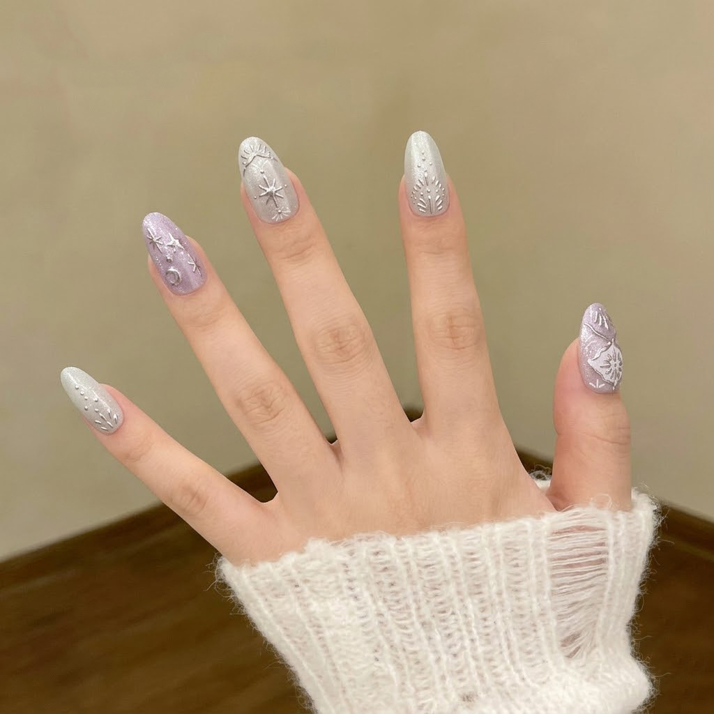 10 szt. Barokowe sztuczne pazn – Nail Art Maroon recenzja i cena
