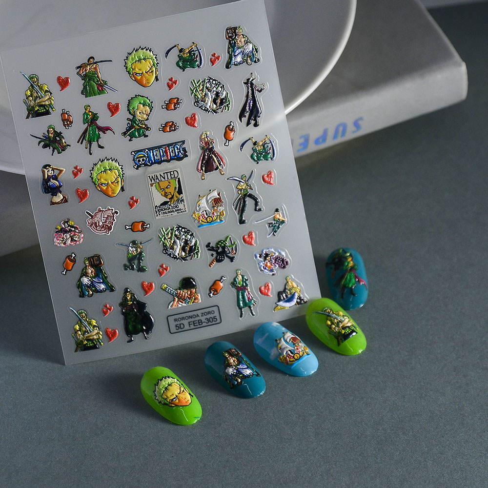 1 SZT. 5D Przenośne Naklejki n – Nail Art Zoro One Piece recenzja i cena