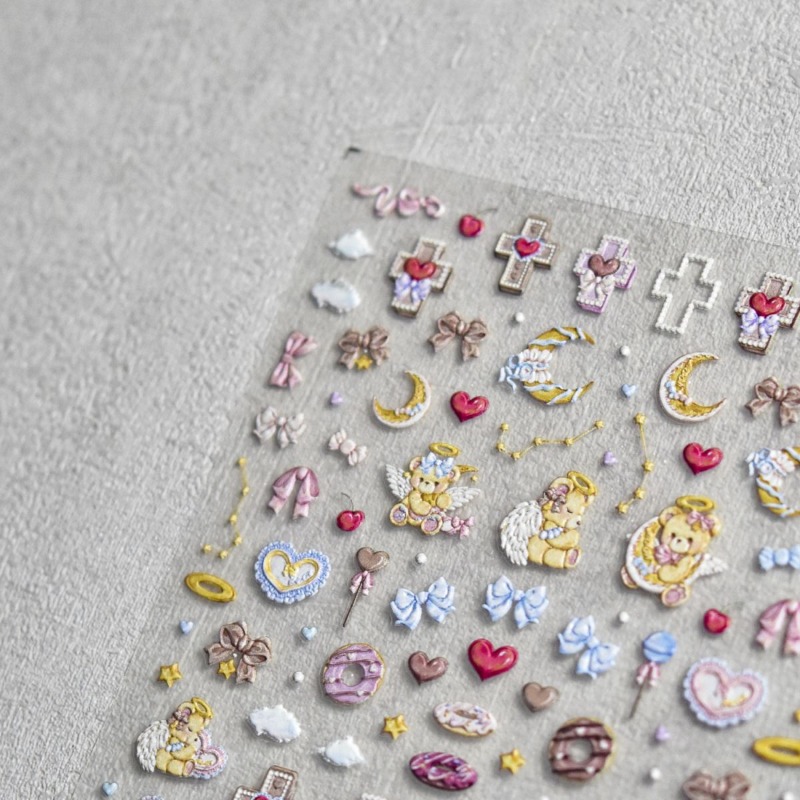 Urocze naklejki 3D z motywem a – Nail Art Vintage recenzja i cena
