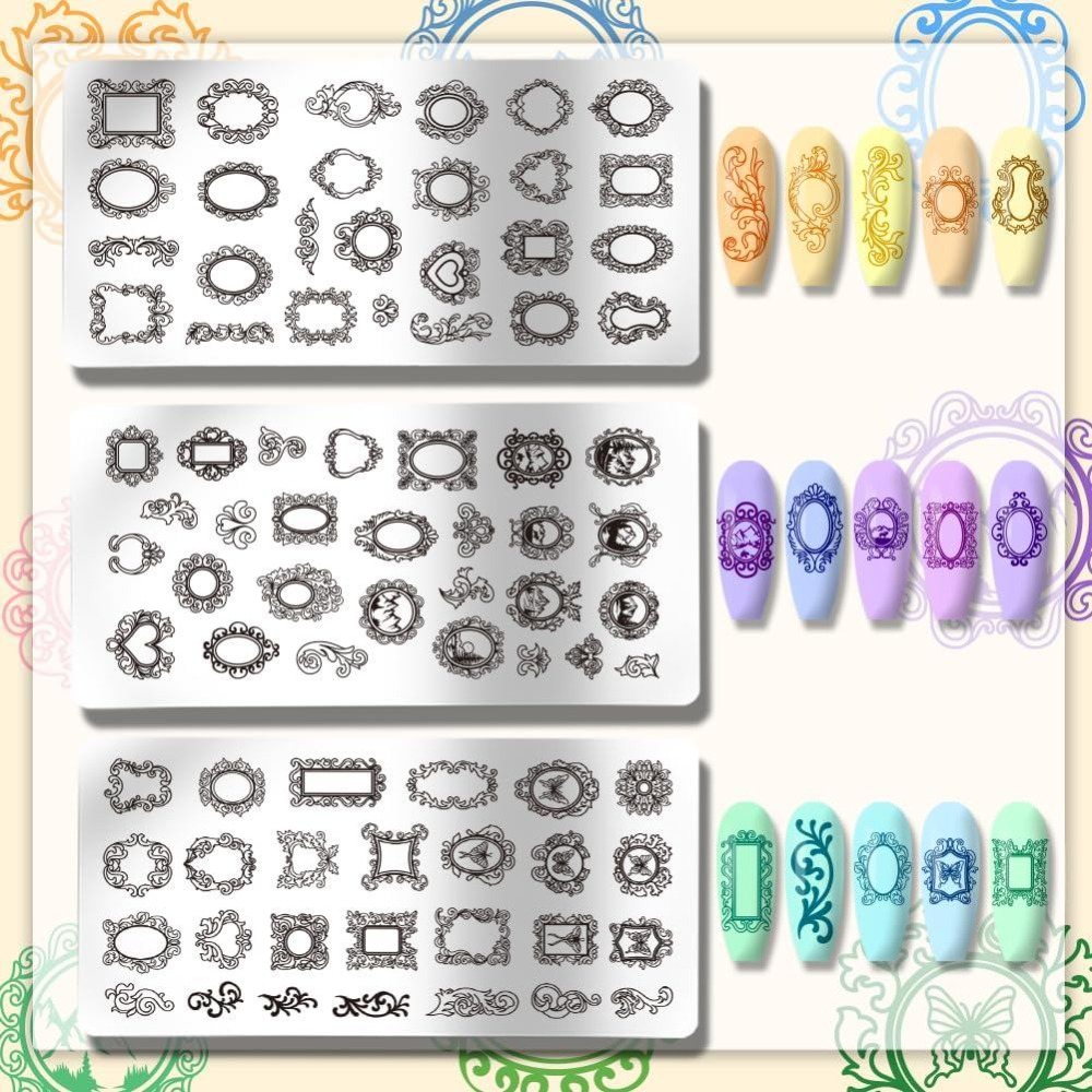 3 szt. Vintage Płytki do Stemp – Nail Art Vintage recenzja i cena