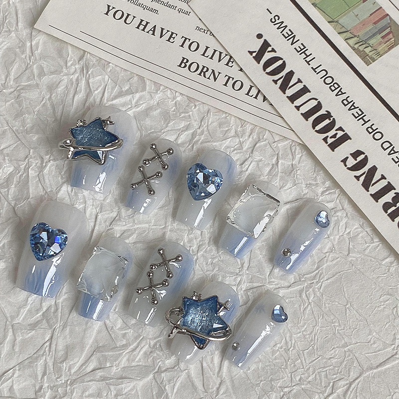10 sztuk Dreamy Light Blue Pre – Nail Art Maroon recenzja i cena