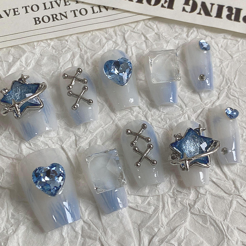 10 sztuk Dreamy Light Blue Pre – Nail Art Maroon recenzja i cena