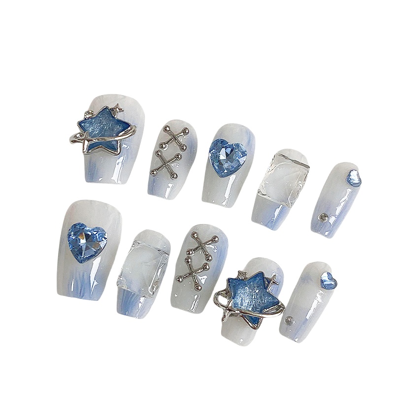 10 sztuk Dreamy Light Blue Pre – Nail Art Maroon recenzja i cena