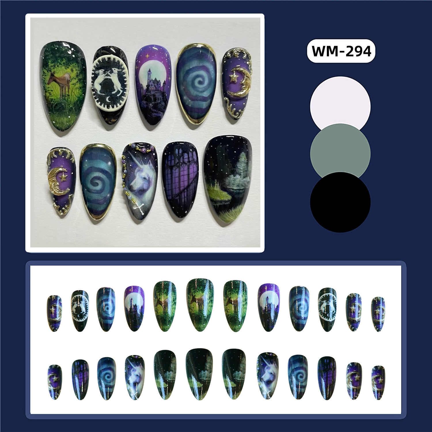 24 szt. Fantasy Celestial Hors – Nail Art Maroon recenzja i cena